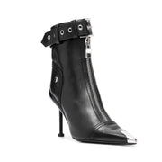 Damen-Lederstiefeletten Valette mit Reißverschluss – Ansicht 4