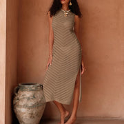 Tulum – Gestricktes Damen-Strandkleid mit Cut-outs