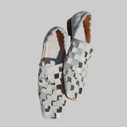Angela – Karierte Leder-Loafer für Damen mit quadratischer Zehenform – Ansicht 3