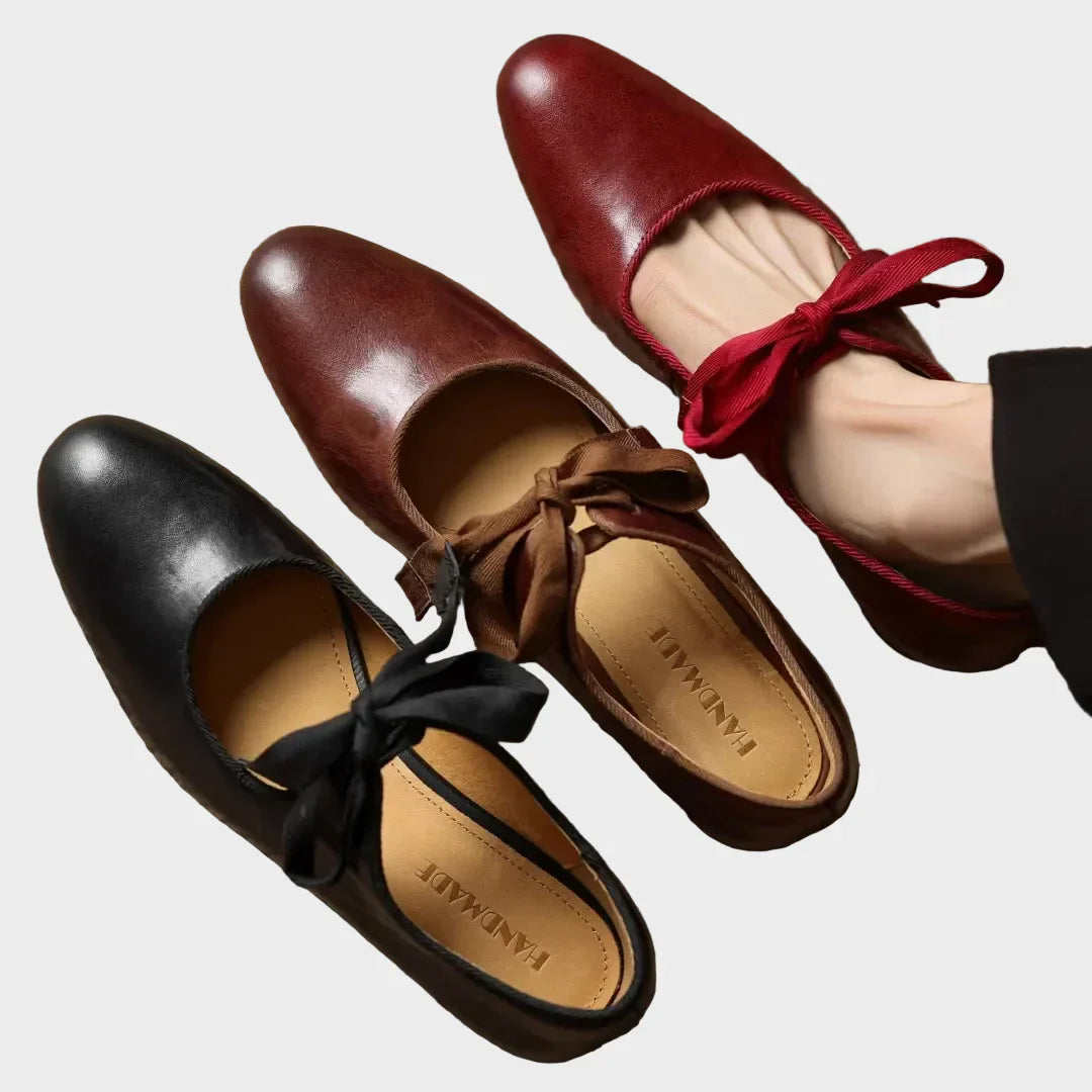 Damen-Ballerinas Bellaria mit Schleife – Ansicht 4