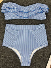 Riviera – Trägerloses Damen-Bikini-Set mit Rüschenbesatz – Ansicht 2