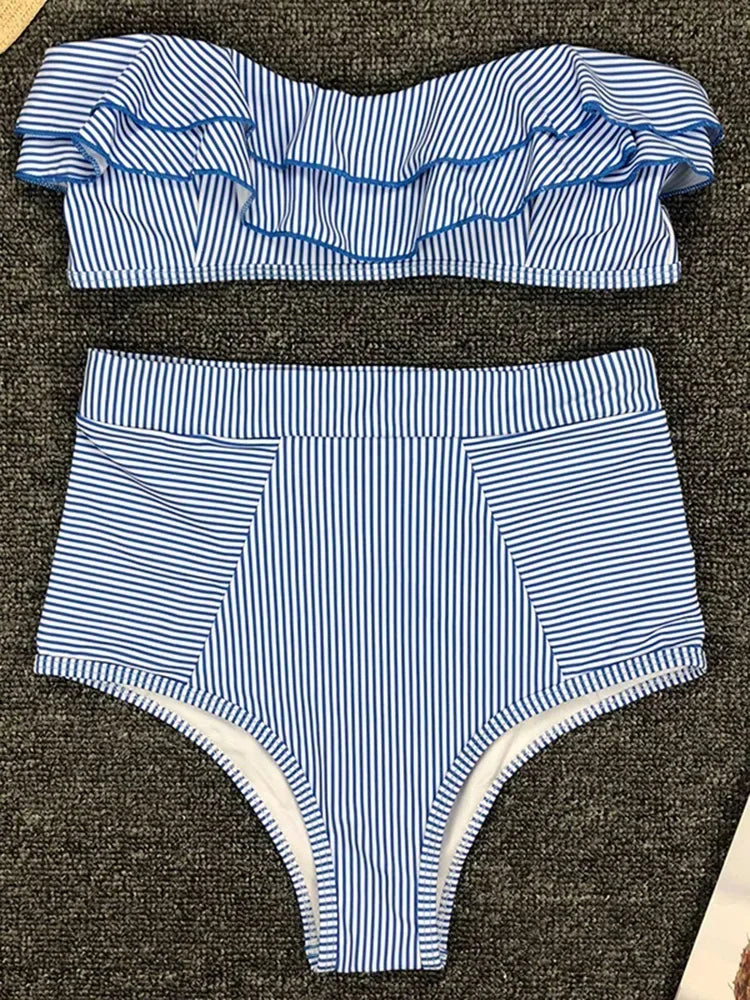 Riviera – Trägerloses Damen-Bikini-Set mit Rüschenbesatz – Ansicht 2
