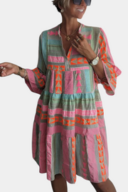 Gina – Besticktes Boho-Minikleid für Damen mit V-Ausschnitt – Ansicht 4