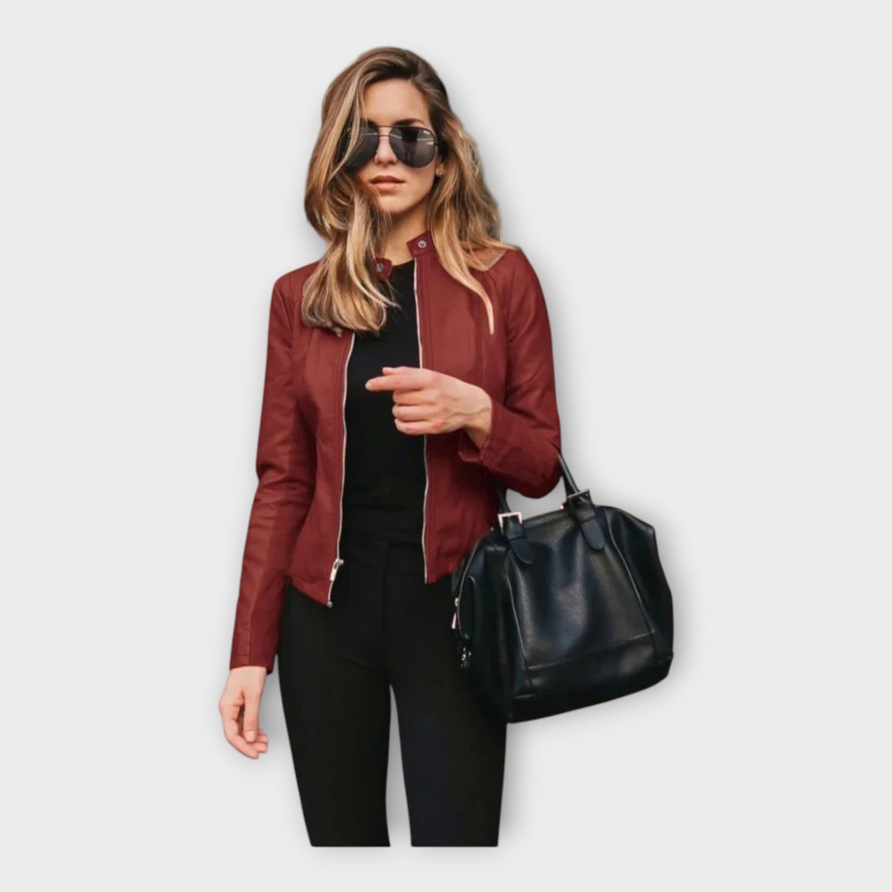 Valerie – Moderne Lederjacke für Damen – Ansicht 3