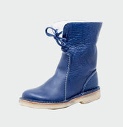 Beige Lederstiefeletten für Damen mit warmem Futter – Ansicht 7