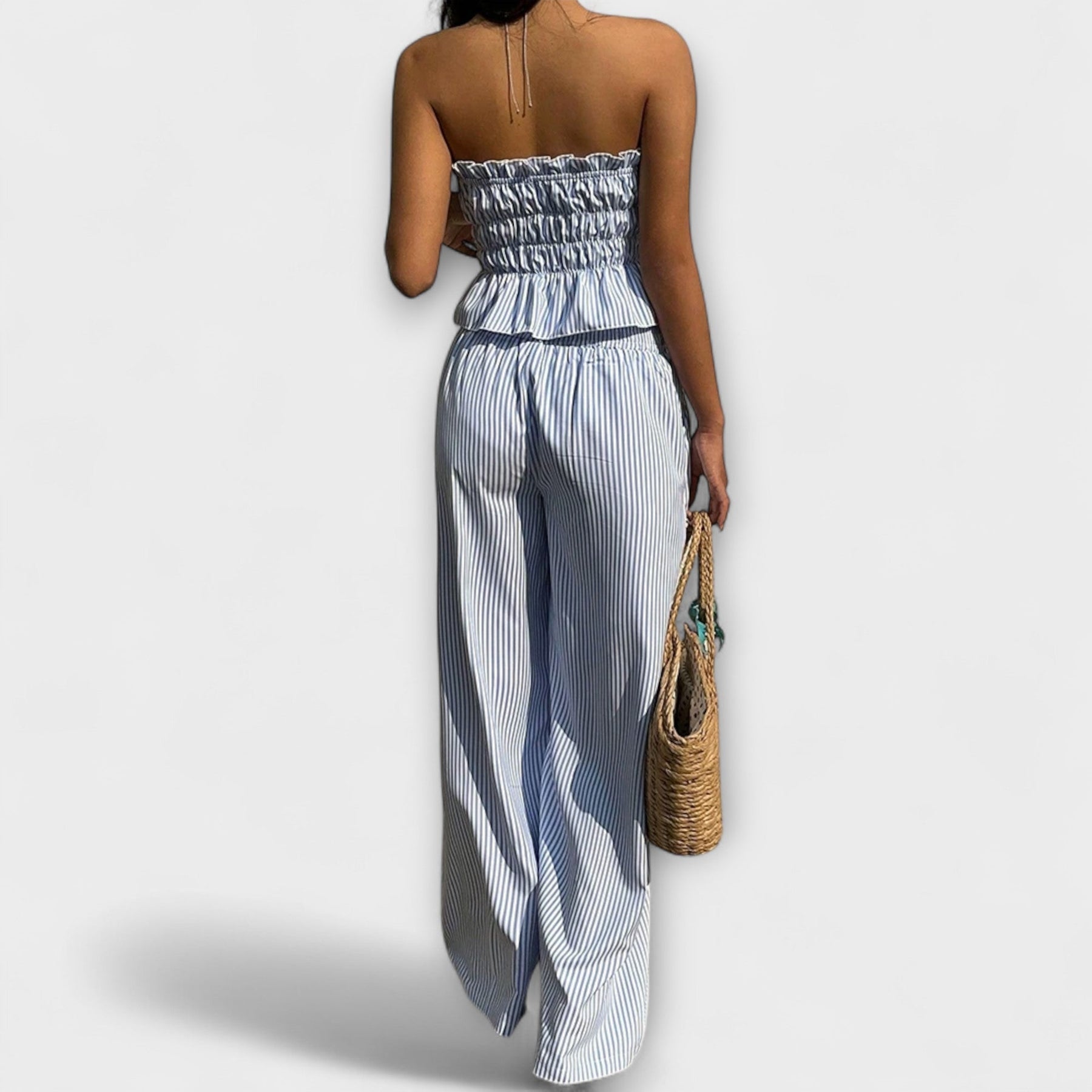 Mia – Sommer-Set für Damen mit hoher Taille und Volants – Ansicht 3