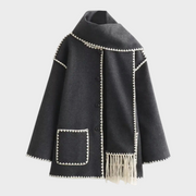 Fiora – Wollmantel für Damen mit Quastendetail – Ansicht 3