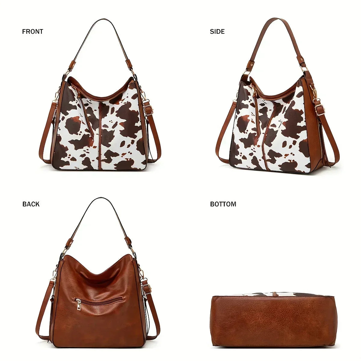 Evengelia – Tote-Tasche für Damen mit Leopardenmuster und Handgelenktasche – Ansicht 5