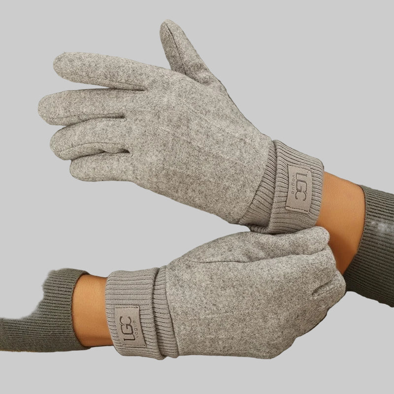 Elena – Touchscreen-Handschuhe für Damen aus Kaschmirmischung in Beige – Ansicht 13