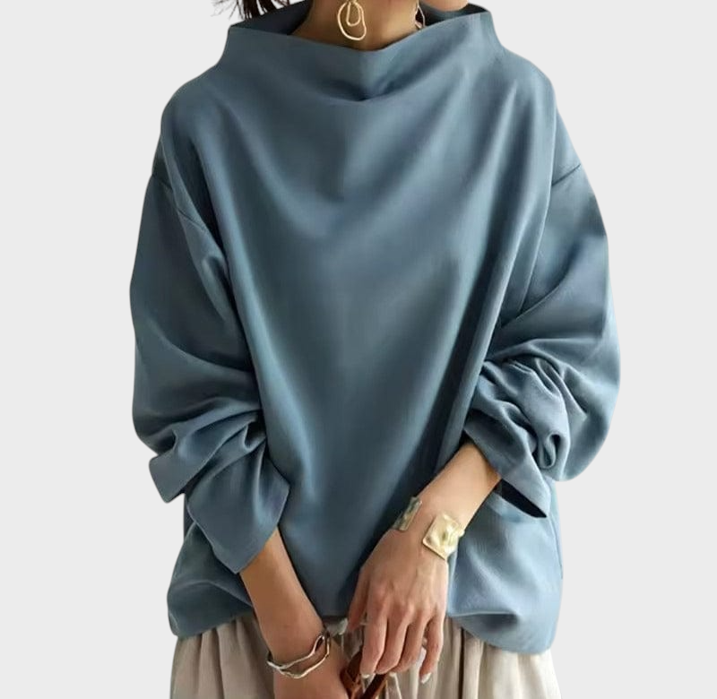 Elly – Stricktop für Damen mit hohem Kragen – Ansicht 2