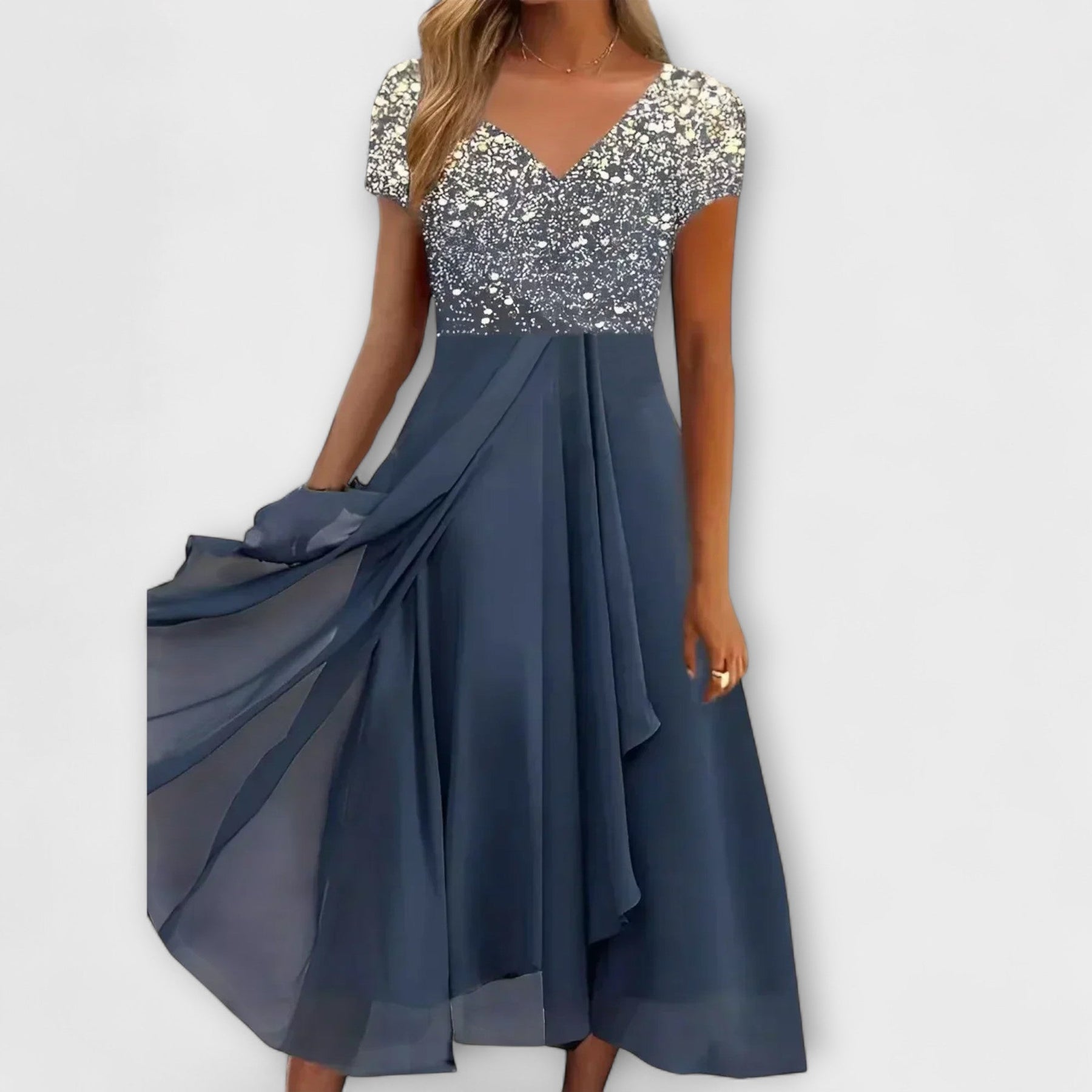 Lara – Chiffon-Partykleid für Damen – Ansicht 5