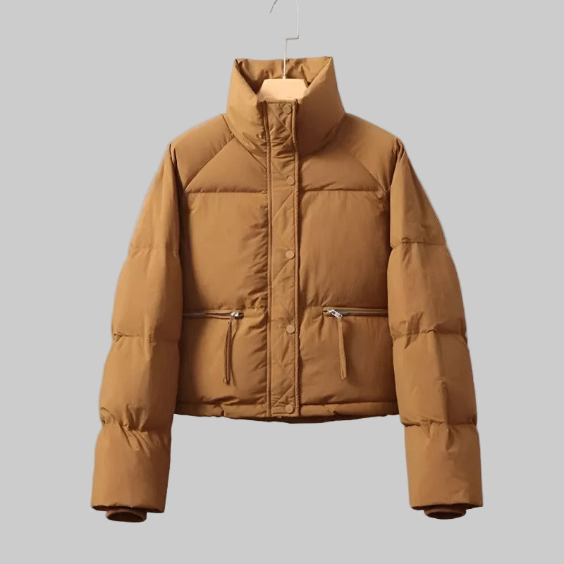 Sienna – Kurze Steppjacke für Damen mit hohem Kragen – Ansicht 3