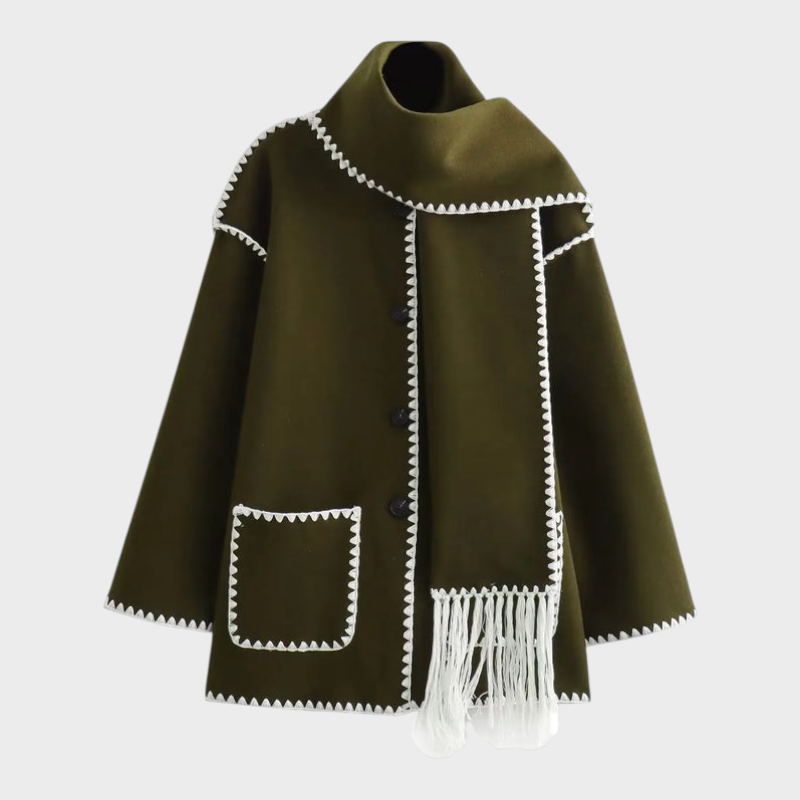 Fiora – Wollmantel für Damen mit Quastendetail