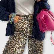 Vintage-Damenjeans Chandra mit Leopardenmuster – Ansicht 2