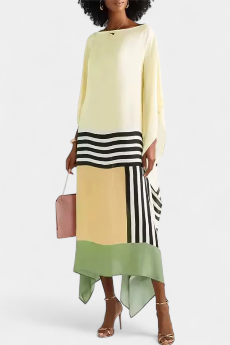 Eleonora – Damen-Kaftan mit geometrischem Muster – Ansicht 6
