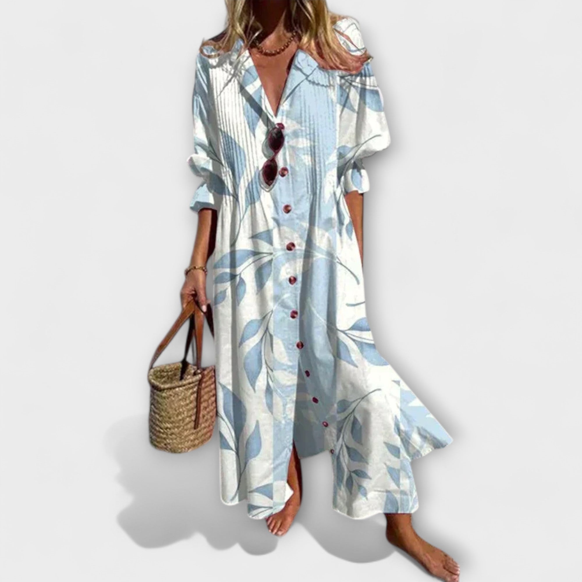 Lila – Attraktives Maxikleid, das den Bauch bedeckt