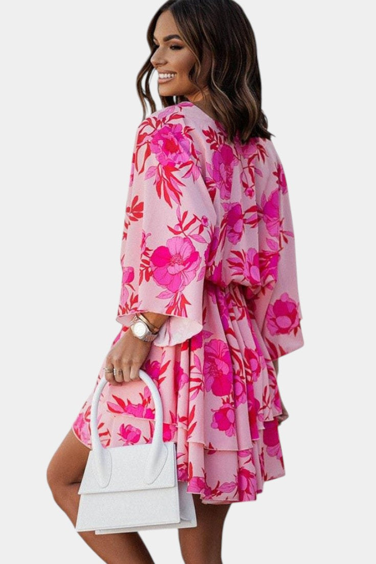 Eliza – Minikleid für Damen mit Knoten vorne und Rüschen – Ansicht 5