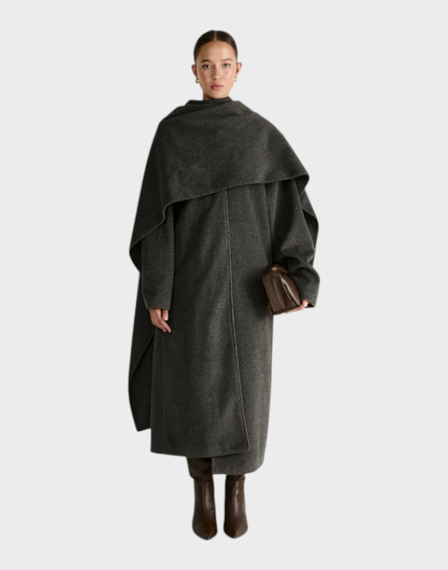 Herlene – Graue Damenjacke mit strukturierter Silhouette