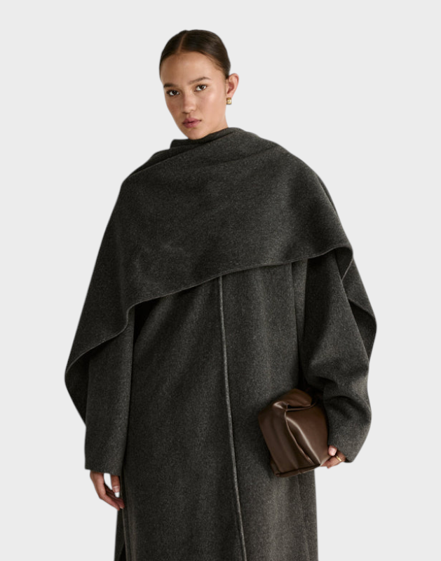 Herlene – Graue Damenjacke mit strukturierter Silhouette – Ansicht 2