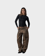 Damenjeans mit Leopardenmuster