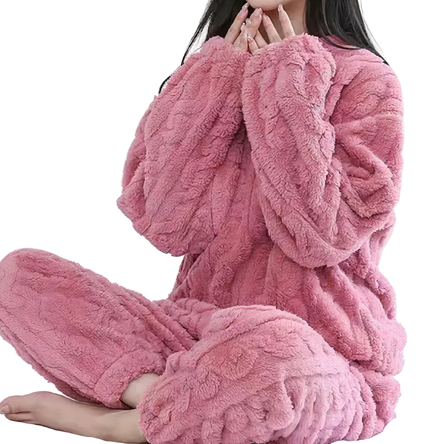 Granada – Fleece-Pyjama-Set für Damen – Ansicht 2