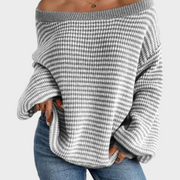 Thea – Kuscheliger Strickpullover für Damen mit Rippstruktur – Ansicht 4