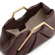 Martha – Clutch-Tasche mit goldenem sechseckigem Griff – Ansicht 3