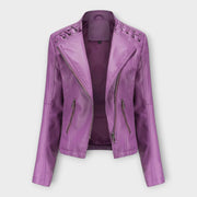 Claire – Moderne elegante Lederjacke für Damen – Ansicht 7