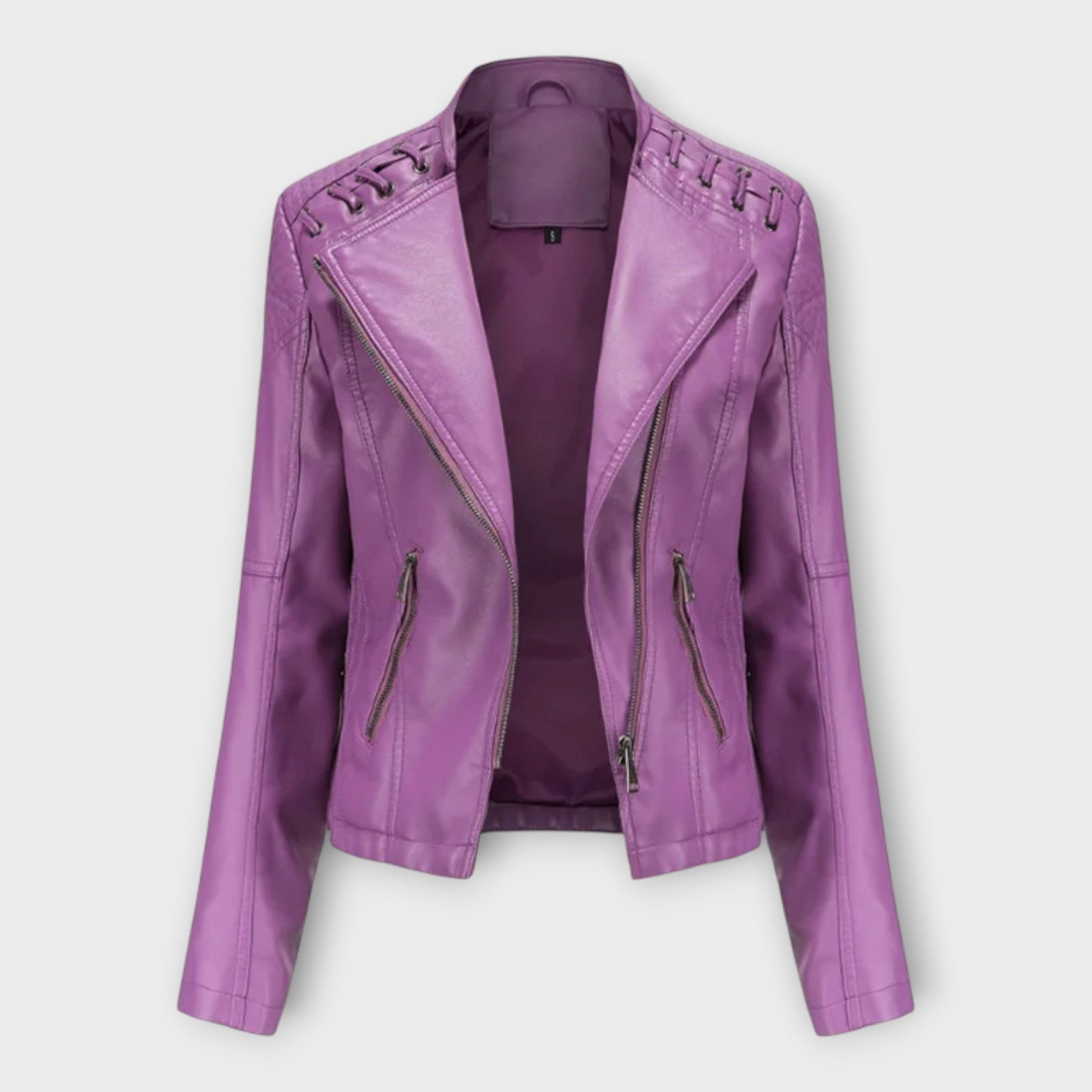 Claire – Moderne elegante Lederjacke für Damen – Ansicht 7