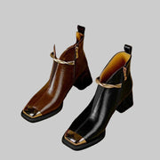 Orovia – Lederpumps für Damen mit goldfarbenen Details – Ansicht 4