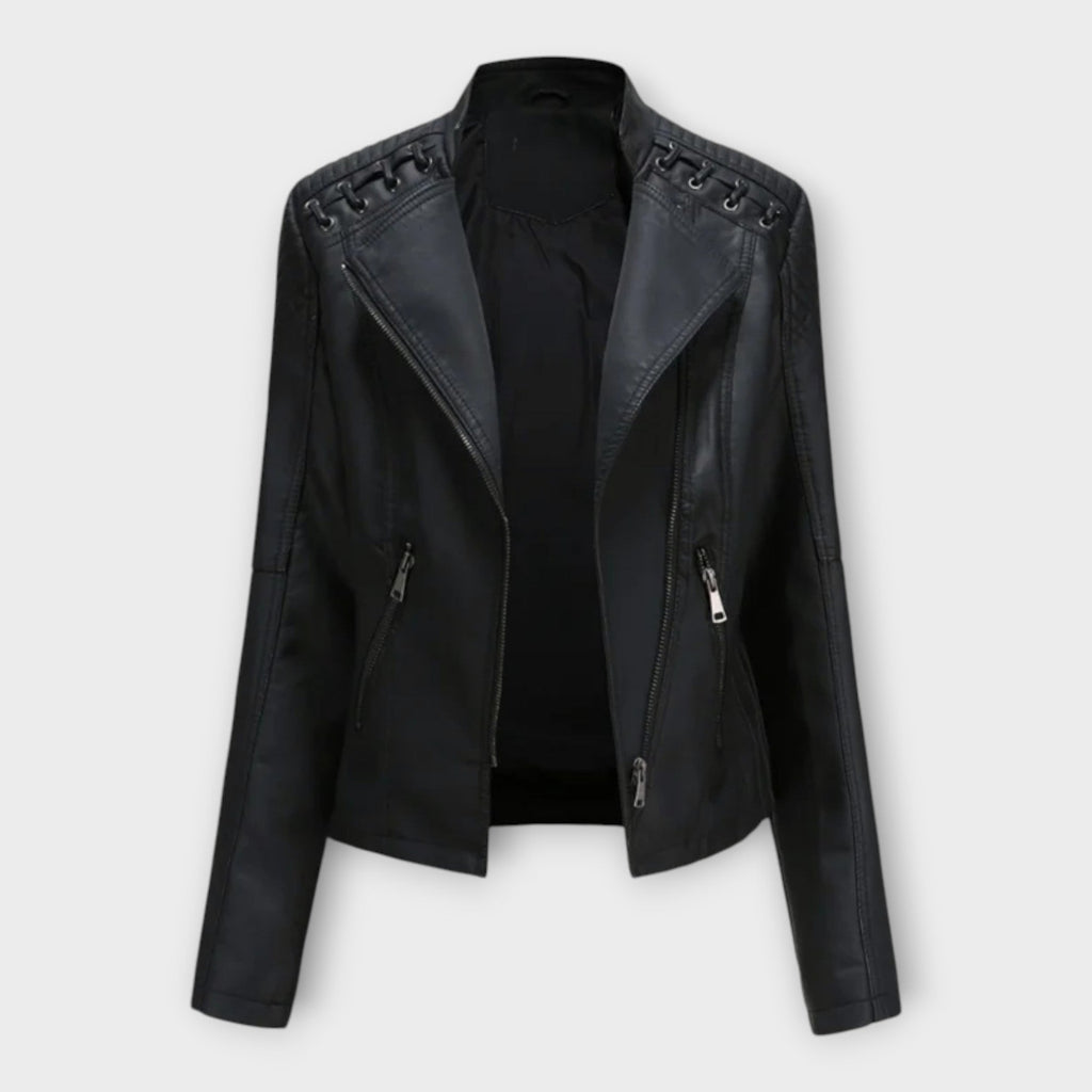 Moderne Lederjacke mit eleganter Linienführung und zeitloser Finesse