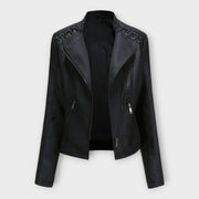 Claire – Moderne elegante Lederjacke für Damen – Ansicht 8