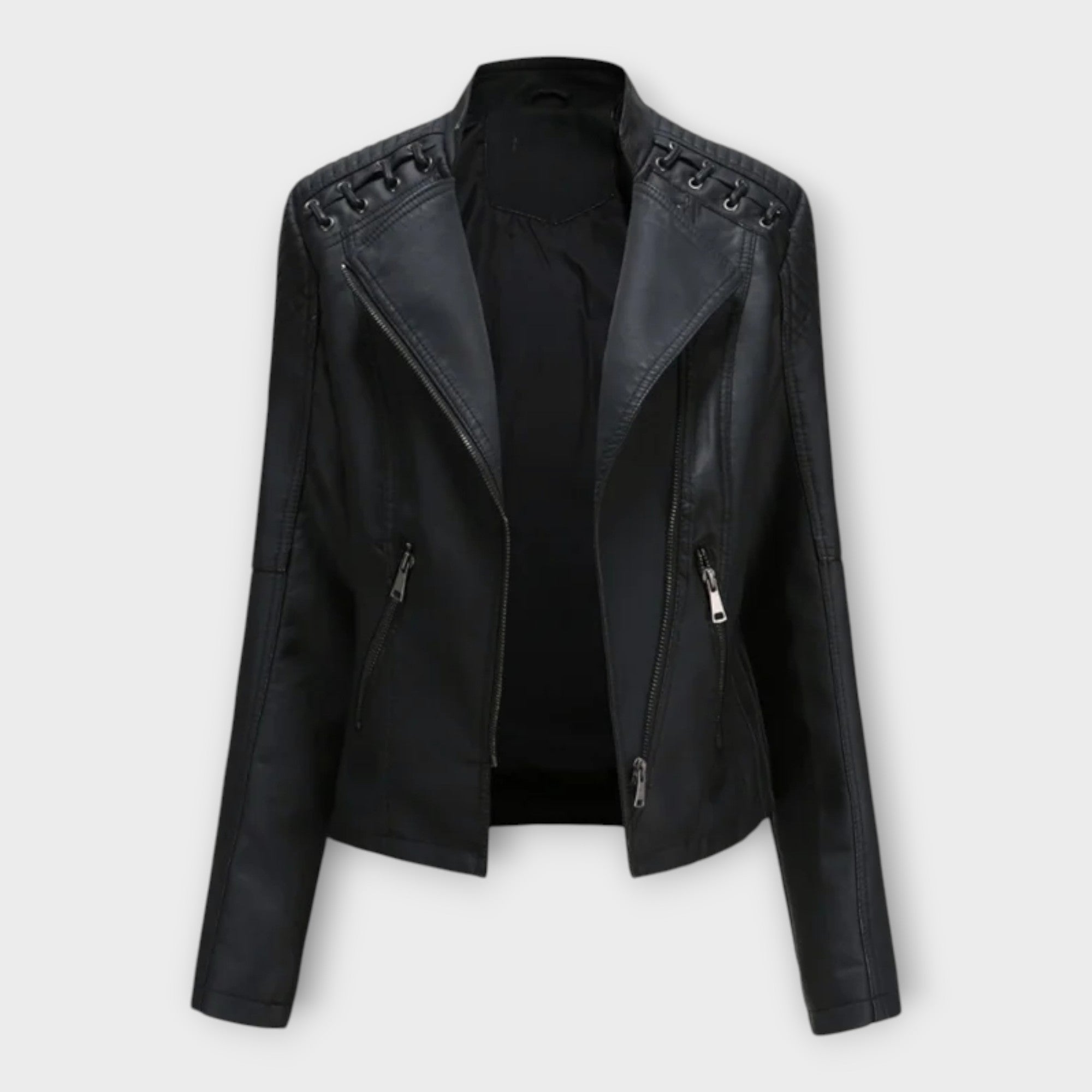 Moderne Lederjacke mit eleganter Linienführung und zeitloser Finesse