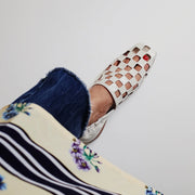 Angela – Karierte Leder-Loafer für Damen mit quadratischer Zehenform – Ansicht 7