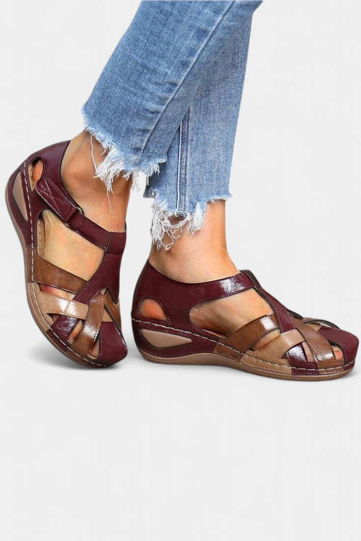 Orthopädische Damen-Sandalen Alphie im Vintage-Stil