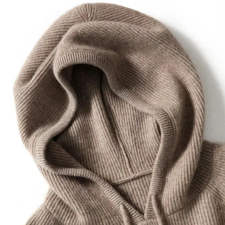 Penny – Damen-Kaschmirstrickoberteil mit Kapuze – Ansicht 7