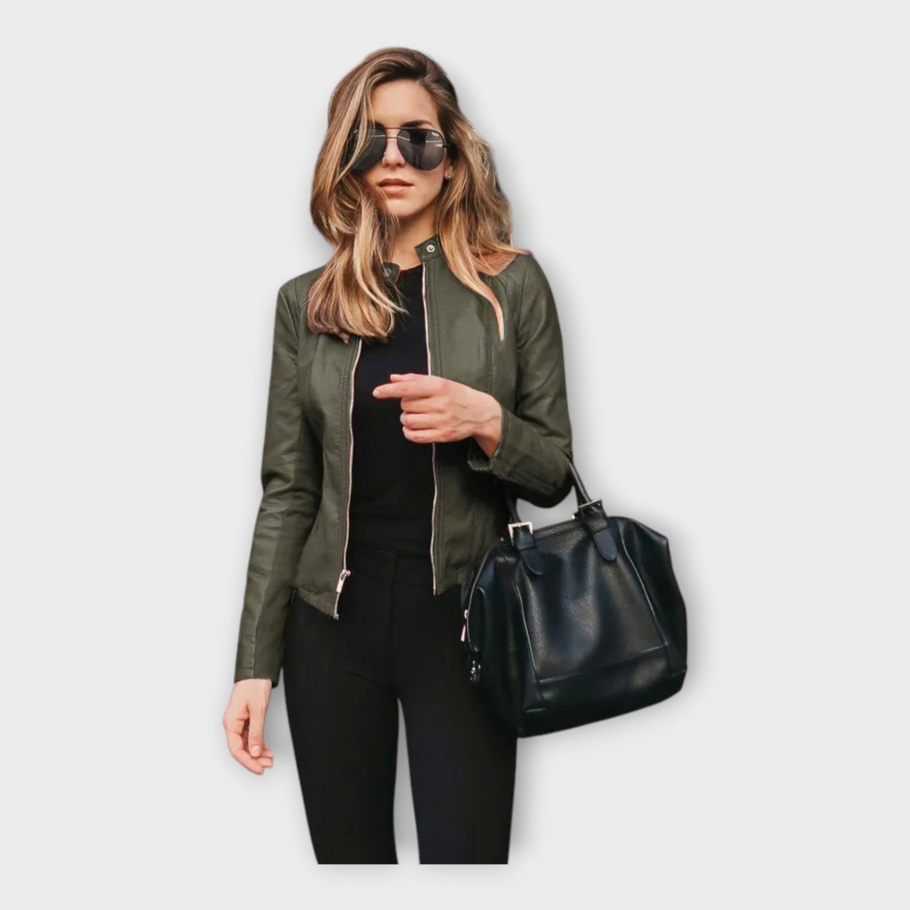 Valerie – Moderne Lederjacke für Damen – Ansicht 9