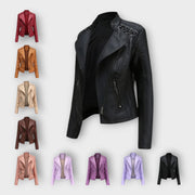 Claire – Moderne elegante Lederjacke für Damen – Ansicht 2