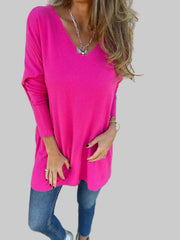 Jynae – Bequemes Oversize-Top für Damen mit V-Ausschnitt – Ansicht 9