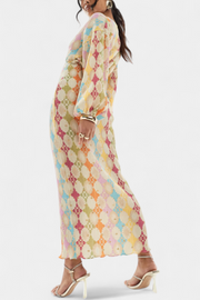 Shanice – Maxikleid für Damen mit geometrischem Muster – Ansicht 3