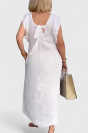 Yurena – Ärmelloses Leinenkleid für Damen – Ansicht 2