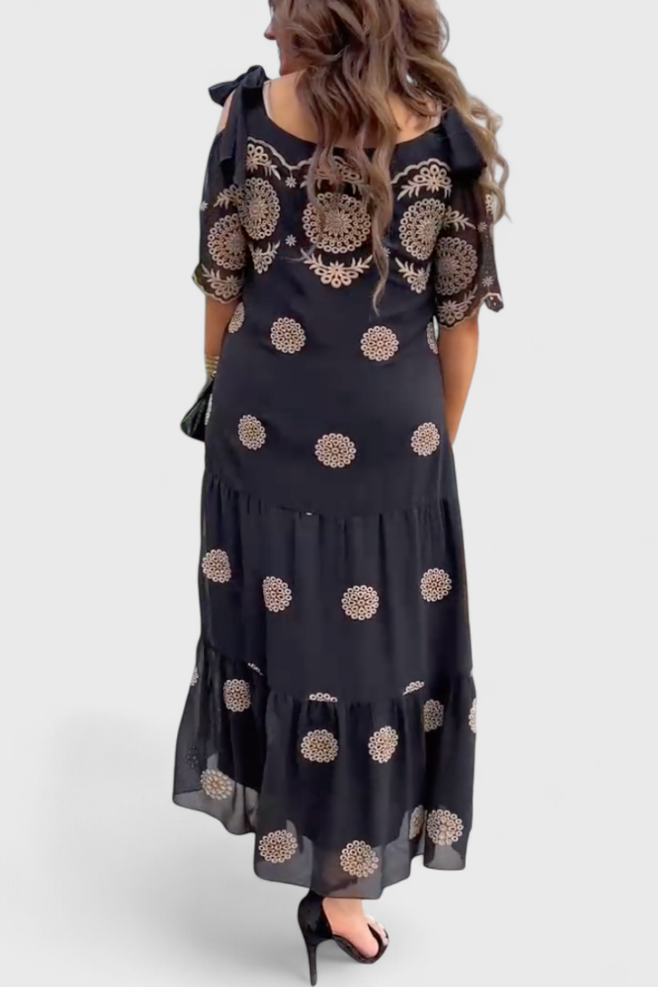 Cathy – Sommerkleid für Damen aus Netzstoff mit Schlitzen – Ansicht 4