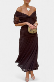 Florales Damen-Maxikleid Alondra mit V-Ausschnitt – Ansicht 10