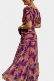Florales Damen-Maxikleid Alondra mit V-Ausschnitt – Ansicht 4