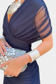 Florales Damen-Maxikleid Alondra mit V-Ausschnitt – Ansicht 9