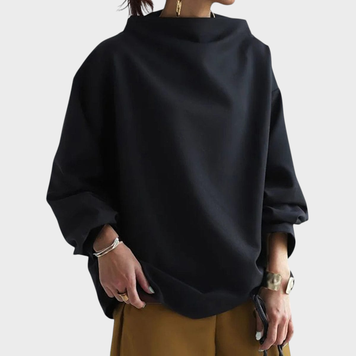 Elly – Stricktop für Damen mit hohem Kragen – Ansicht 7