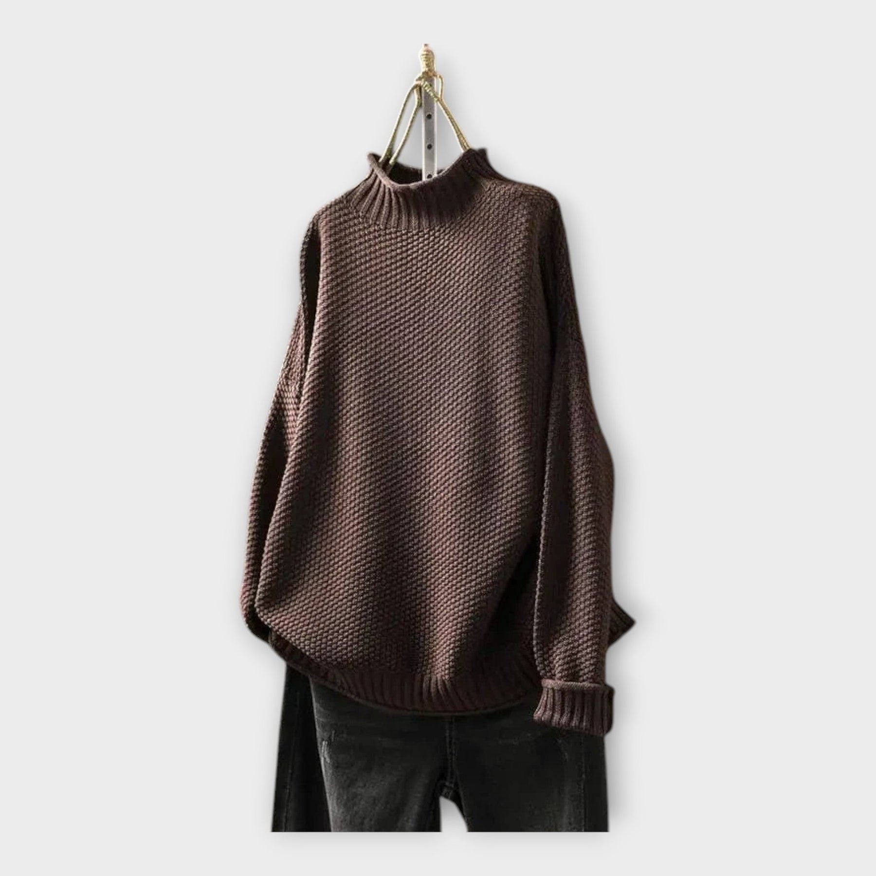 Strickpullover für Damen mit hohem Kragen – Ansicht 7