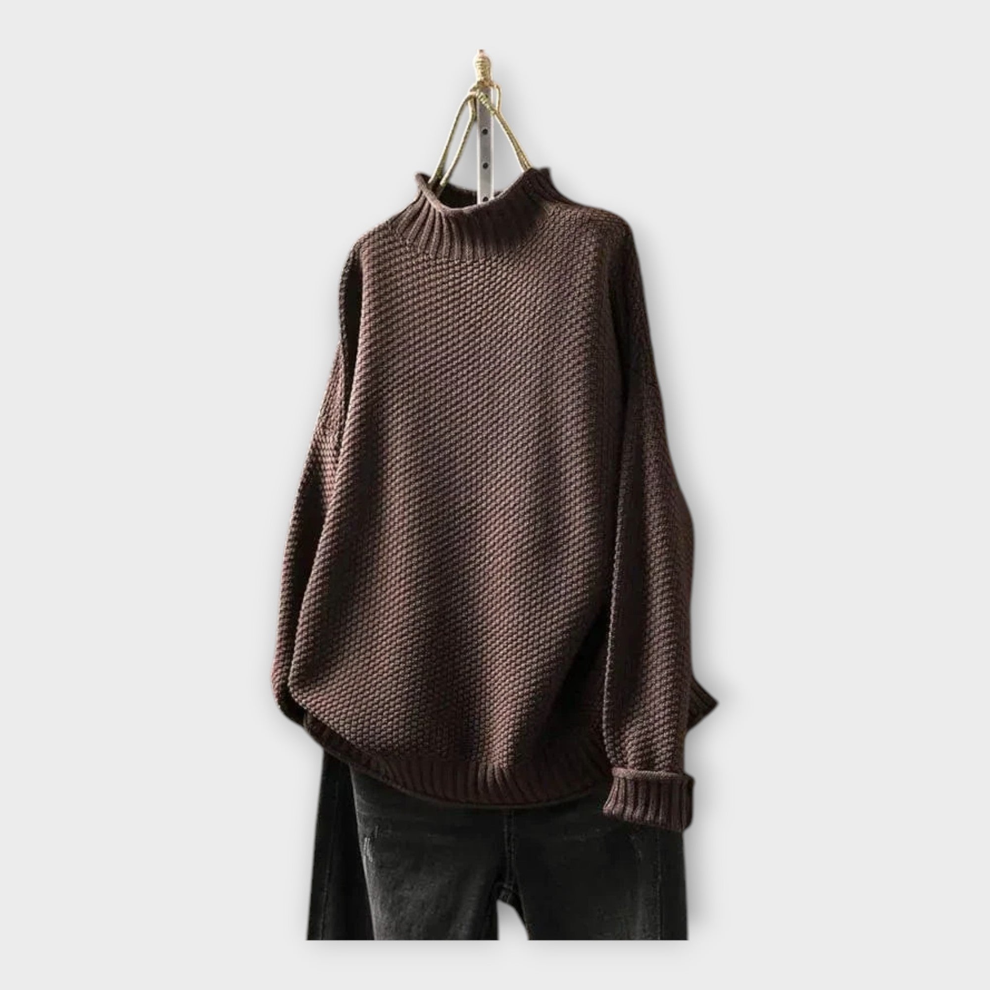 Strickpullover mit hohem Kragen