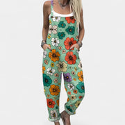 Luftiger Damen-Jumpsuit Dionysoula mit Blumenmuster – Ansicht 6