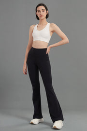 Damen-Schlagleggings mit hohem Bund und langem Bein – Ansicht 2